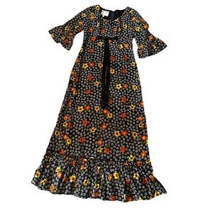 Peterson Maid Of London 1960s Vintage Floral Long Dress